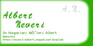 albert neveri business card